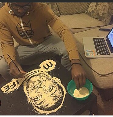Talented Nigerian Artist Creates Portrait of Don Jazzy with Garri