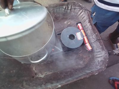 16 Year Old Nigerian boy Builds Cooking Stove that Makes Use of Battery & Charcoal