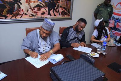 Tonto Dikeh's husband Pictured with Singer & Rosaline Meurer as Praiz becomes Big Church Ambassador (See Photos)