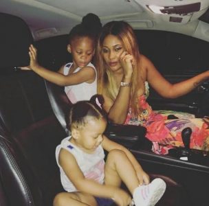 Flavour's Baby mama Sandra Okagbue Photo with her & Anna Ebiere's daughter