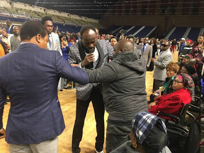 Apostle Suleman Heals man Confined to a Wheel Chair in America