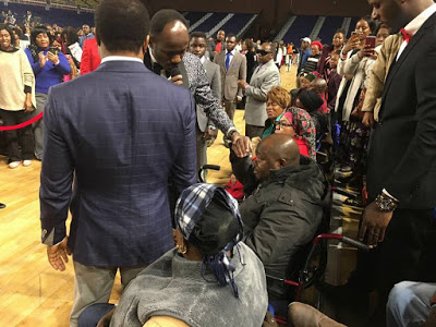 Apostle Suleman Heals man Confined to a Wheel Chair in America