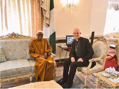 President Buhari & Archbishop of Canterbury Pictured in London today 