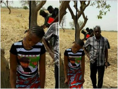 Young girl Found hanging Dead on a Tree in the North (See Photos)