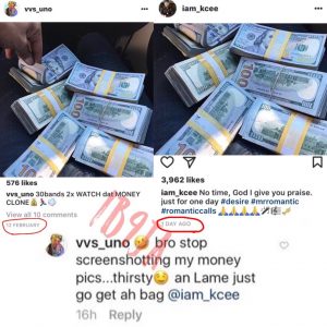 Man Exposes Singer, KCee for stealing his Stack of Dollars
