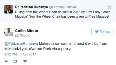 Twitter Users Ridicule President Mugabe Who's Allegedly Ruling from a Wheelchair