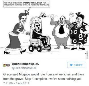 Twitter Users Ridicule President Mugabe Who's Allegedly Ruling from a Wheelchair