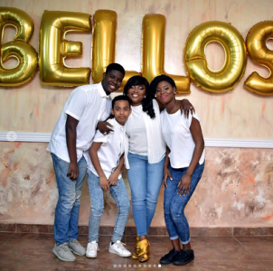 "The Bellos" Funke Akindele, her Husband and Step Children Stuns in Family Pictures as JJC Skillz turns 40
