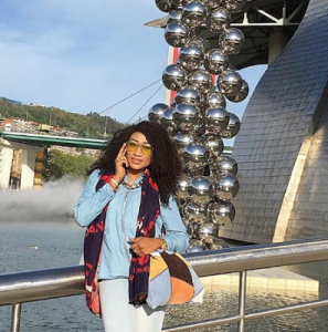 Oge Okoye Rocks denim on denim for Outing with her kids